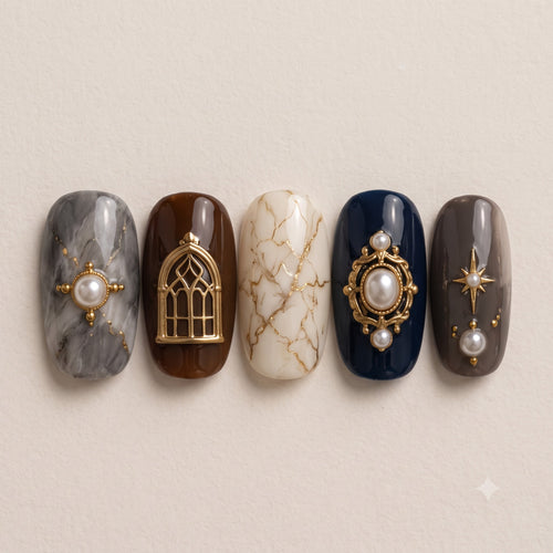 Architecture press-on nails