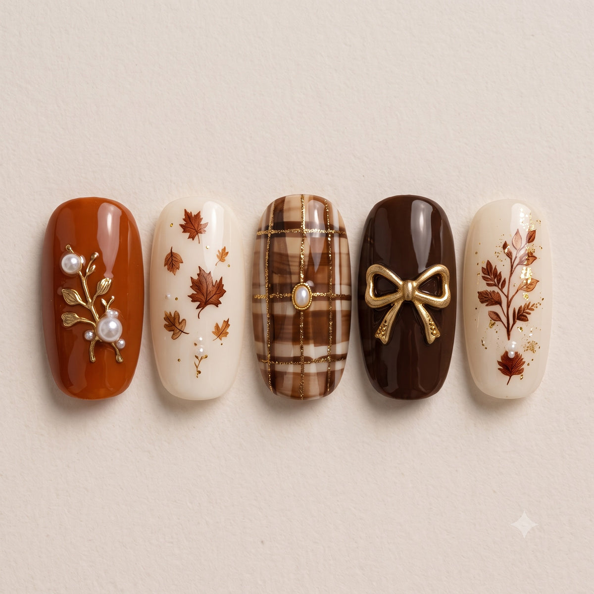 Autumn press-on nails
