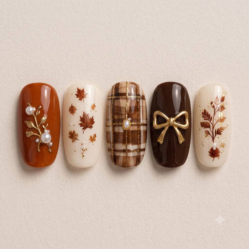 Autumn press-on nails