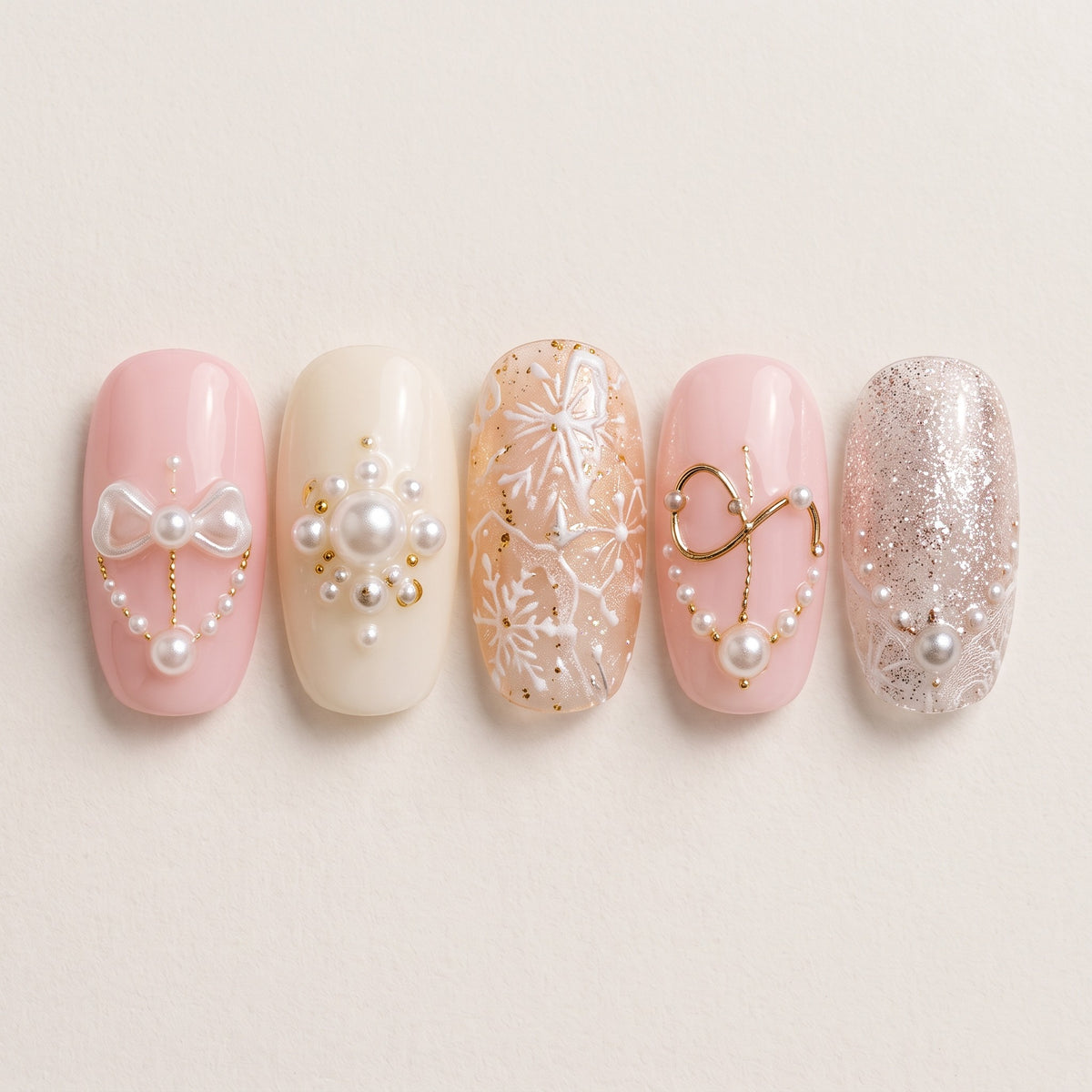 Winter Blush press-on nails